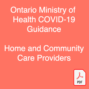 Ontario Ministry of Health COVID-19 Guidance